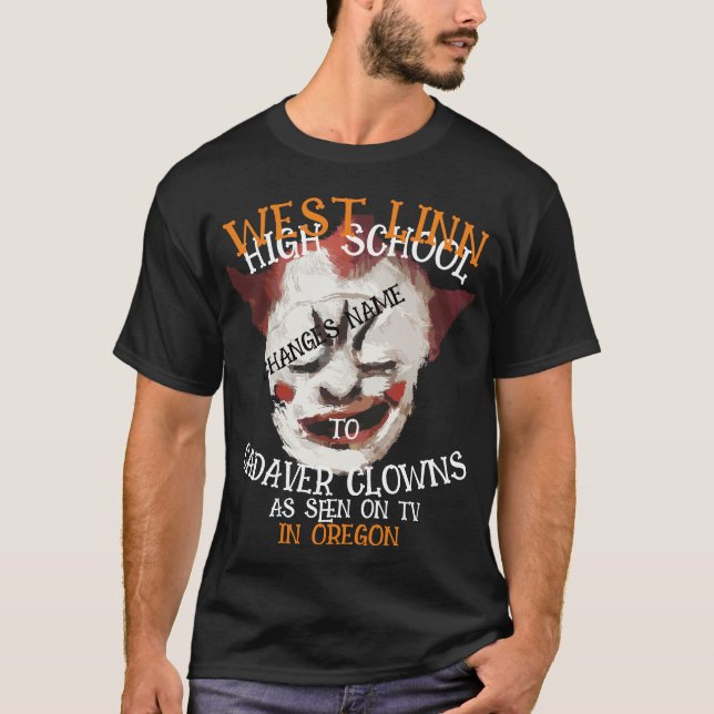 CAMISETA ESCOLA DE ENSINO MÉDIO DE WEST LINN PARA NOMES DE  (Frente)