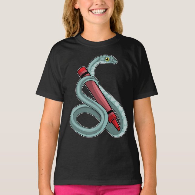 Camiseta Escola de Lápis Pupila de Cobra (Frente)