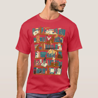 Camiseta Escola de Magia Biblioteca retrô