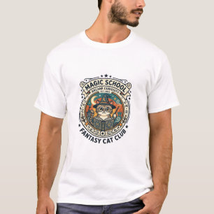 Camiseta Escola de Magia Fantasia Gato Design Fofinho - Mag