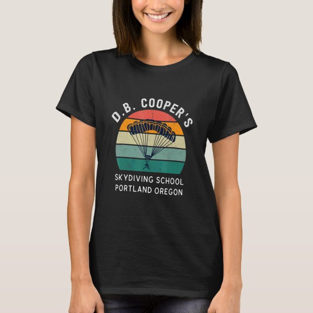 Camiseta Escola de Paraquedismo D B Cooper (Frente)