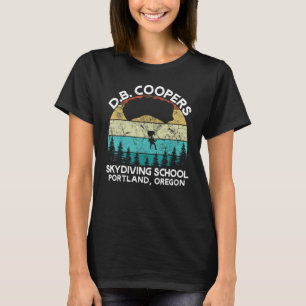 Camiseta Escola de Paraquedismo D B Coopers Portland Oregon
