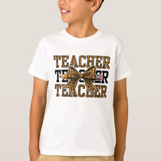Camiseta Escola de Professora de Arco de Leopardo Lápis Sal