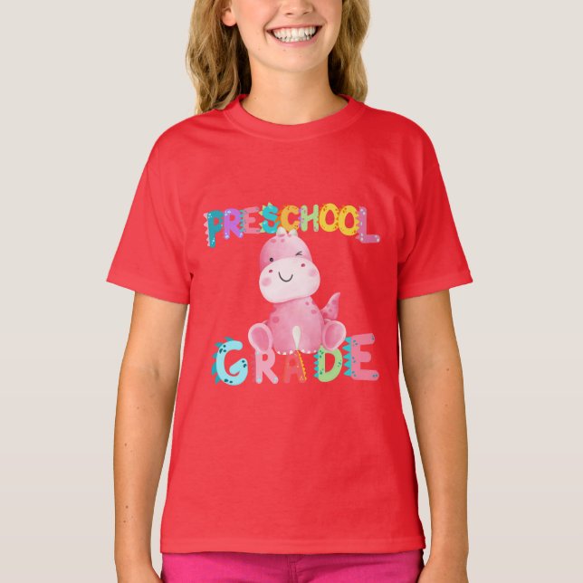 Camiseta Escola de Professores de Esquadrão da Pré-escola d (Frente)