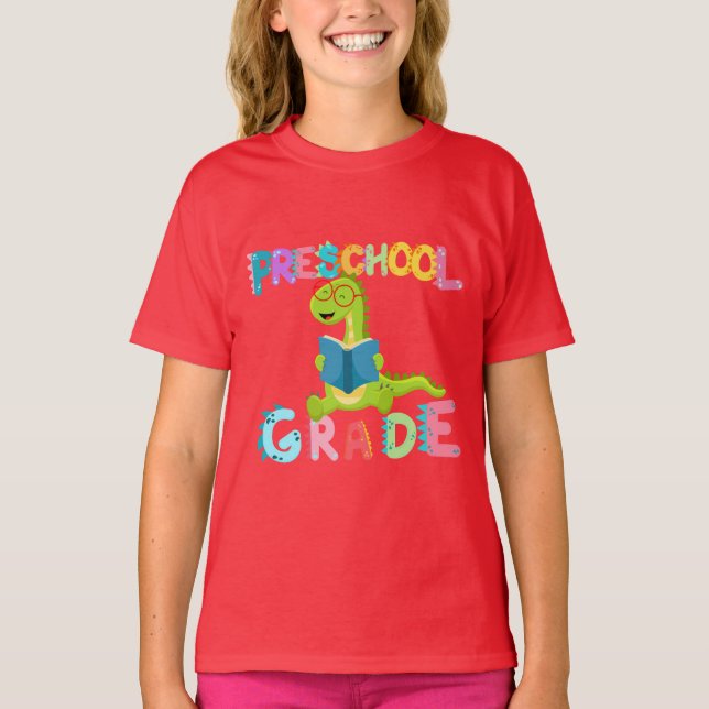 Camiseta Escola de Professores de Esquadrão da Pré-escola d (Frente)