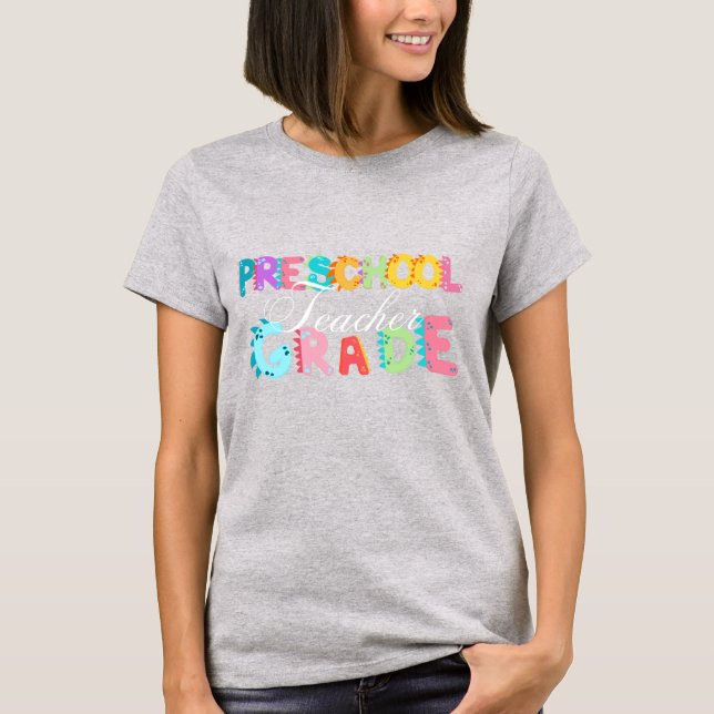 Camiseta Escola de Professores de Esquadrão da Pré-escola d (Frente)
