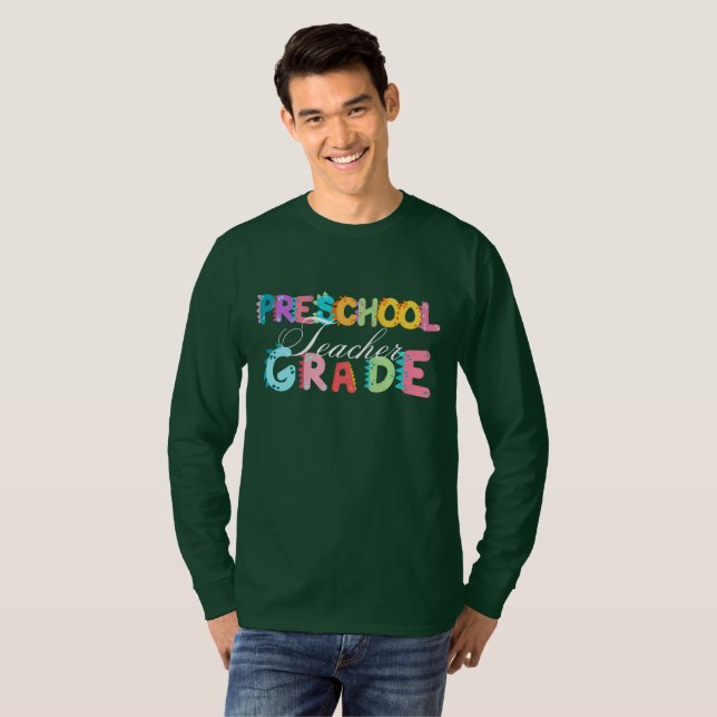 Camiseta Escola de Professores de Esquadrão da Pré-escola d (Frente Completa)