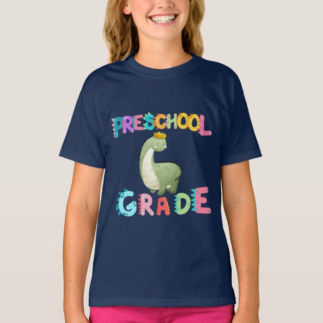 Camiseta Escola de Professores de Esquadrão da Pré-escola d (Frente)