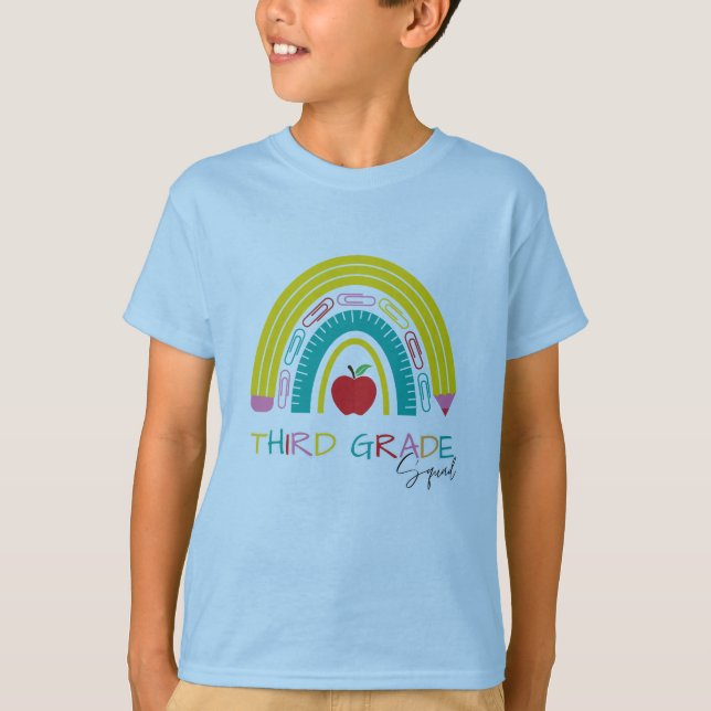 Camiseta escola de professores do 3º GRADE do arco-íris (Frente)
