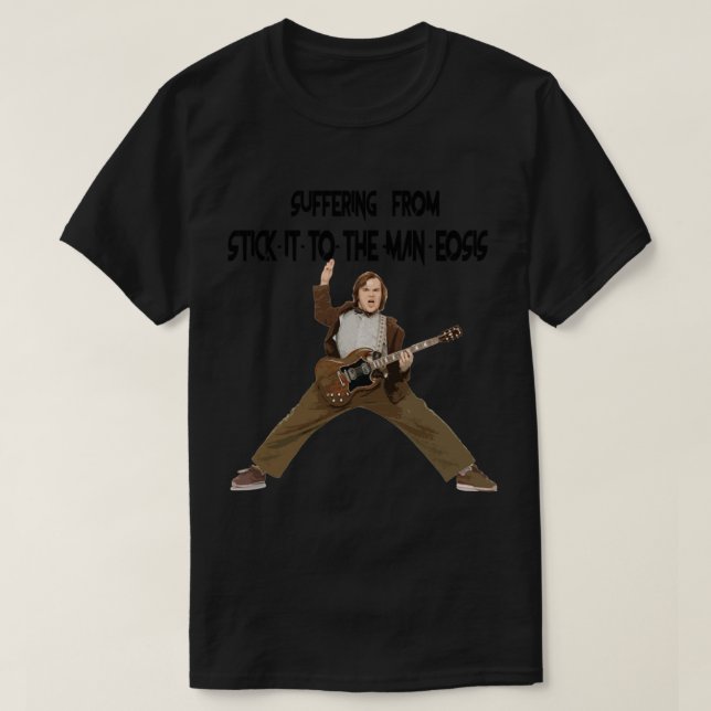 CAMISETA ESCOLA DE ROCK JACK BLACK. (Frente do Design)