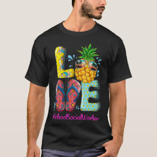 Camiseta Escola de Sacudir Tropical de Abacaxi de Verão