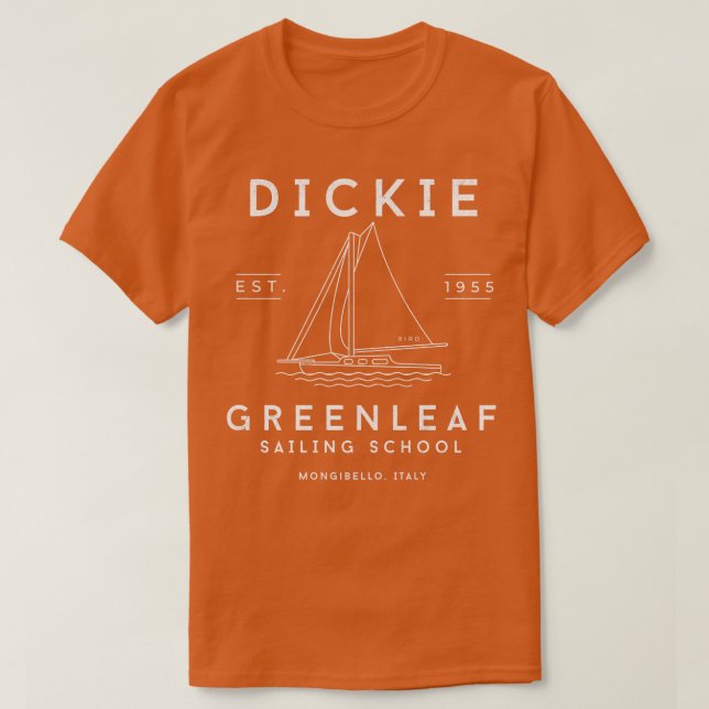 Camiseta Escola de vela Dickie Greenleaf — Est 1955 — moder (Frente do Design)