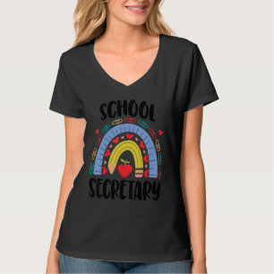 Camiseta Escola do Secretário Escolar Rainbow Acedamic