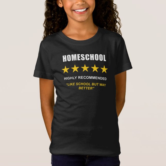 Camiseta Escola doméstica - Alto recomendado: Sarcástico en (Frente)
