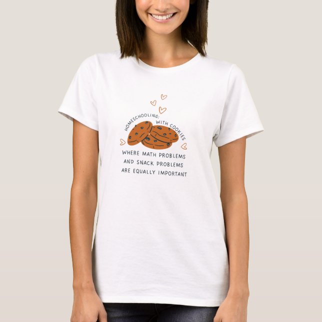 Camiseta escola doméstica com biscoitos (Frente)