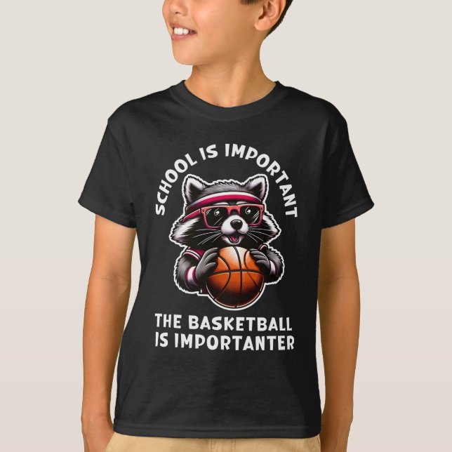 Camiseta Escola é importante basquete é importante (Frente)