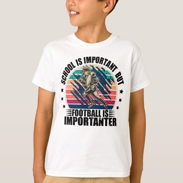 Camiseta Escola é importante futebol é importante (Frente)