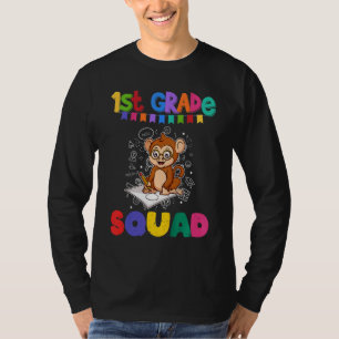 Camiseta Escola Elementar 2 Macacos do 1º Grau Quadrado