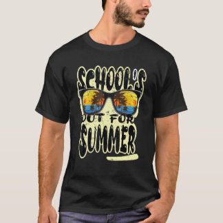 Camiseta Escola Fora para Estilo de Vintagem de Verão