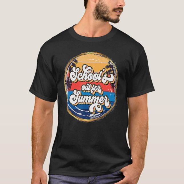 Camiseta Escola Fora para Estudo de Professores Retro Sunse (Frente)
