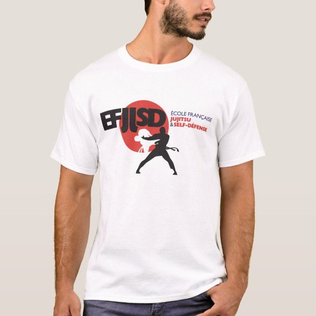 Camiseta Escola Francesa de JuJitsu e Auto-Defesa (Frente)