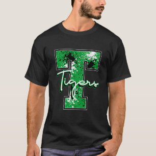 Camiseta Escola Green Tigers Espírito Mascote Orgulho do Ti
