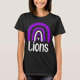 Camiseta Escola Lions Mascot Rainbow Lion Esportivo