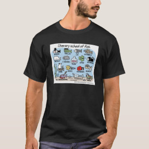 Camiseta escola literária de peixes clássicos