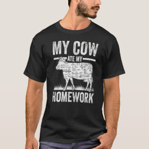 Camiseta Escola-mãe de animais de criação de vacas