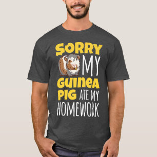 Camiseta Escola - Meu Porco-Guiné Comeu Meu Trabalho De Cas