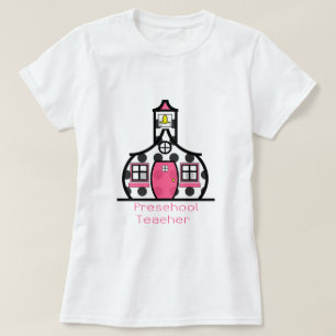 Camiseta Escola pré-escolar das bolinhas do professor