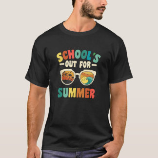 Camiseta Escola Retro está Fora de Verão para Estudantes de