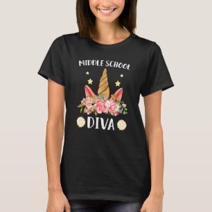 Camiseta escola secundária Diva Primeiro dia da escola unic