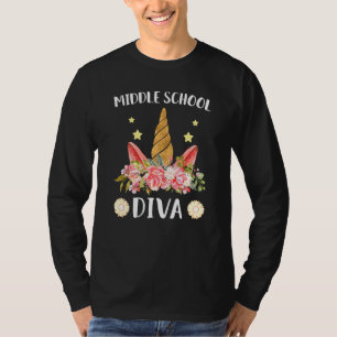 Camiseta escola secundária Diva Primeiro dia da escola unic