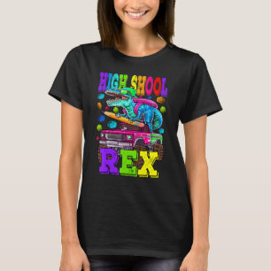 Camiseta Escola Secundária Saurus Rex Dinossauro Escola Sec