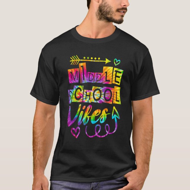 Camiseta Escola Secundária Vibes De Volta À Professora De T (Frente)