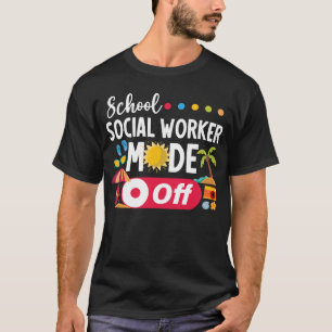 Camiseta Escola Social Worker Mode Off Engraçado Summer