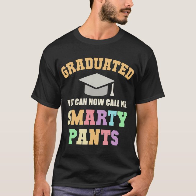 Camiseta Escola Superior de Calças Smarty Graduadas Sarcást (Frente)