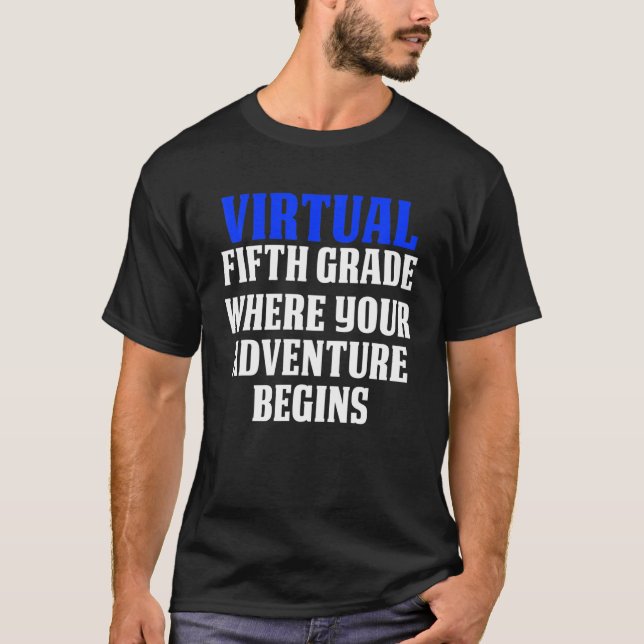 Camiseta Escola Virtual Online do 5º grau do 5 (Frente)