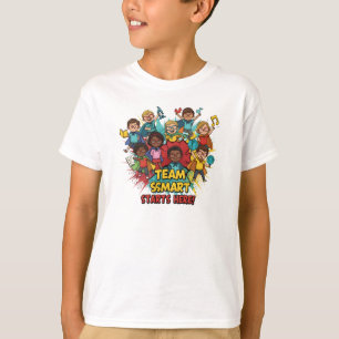 Camiseta Escolar da Equipe Inteligente – Super-Her