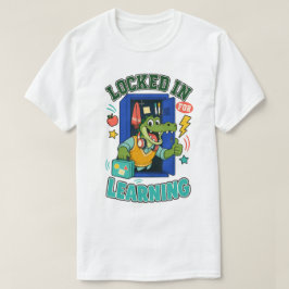 Camiseta Escolar de Jacaré Preso para Aprender