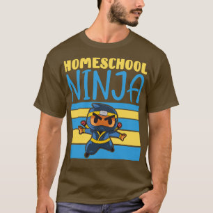Camiseta Escolar Doméstico Ninja Aprendendo Escolas Domésti