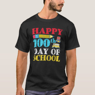 Camiseta Escolar Estudante Professor Mochila Ônibus 100 Dia