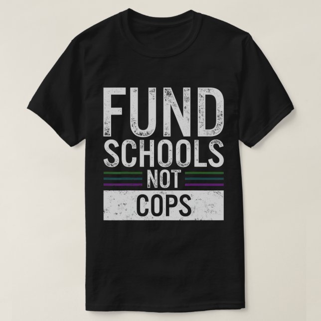 Camiseta Escolas Anti-Policiais Não Policiais Policiais Vin (Frente do Design)
