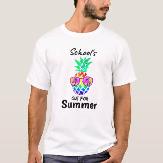 Camiseta Escolas De Ananás Coloridos No Verão