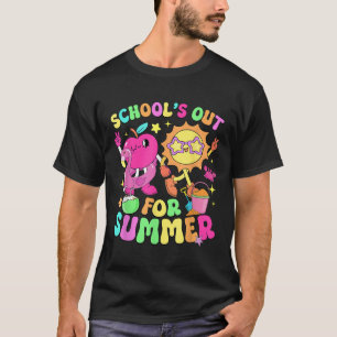 Camiseta Escolas Fora No Final Do Verão Crianças Do Ano Esc