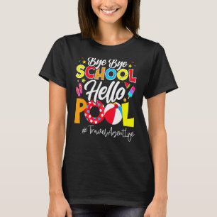 Camiseta Escolas Fora Para A Viagem De Verão, Tchau Sch