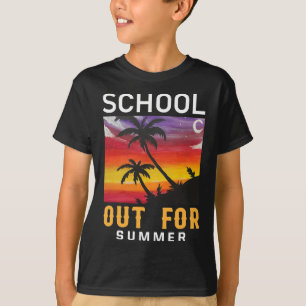Camiseta Escolas Fora Para O Verão Do Dia Passado Da Escola