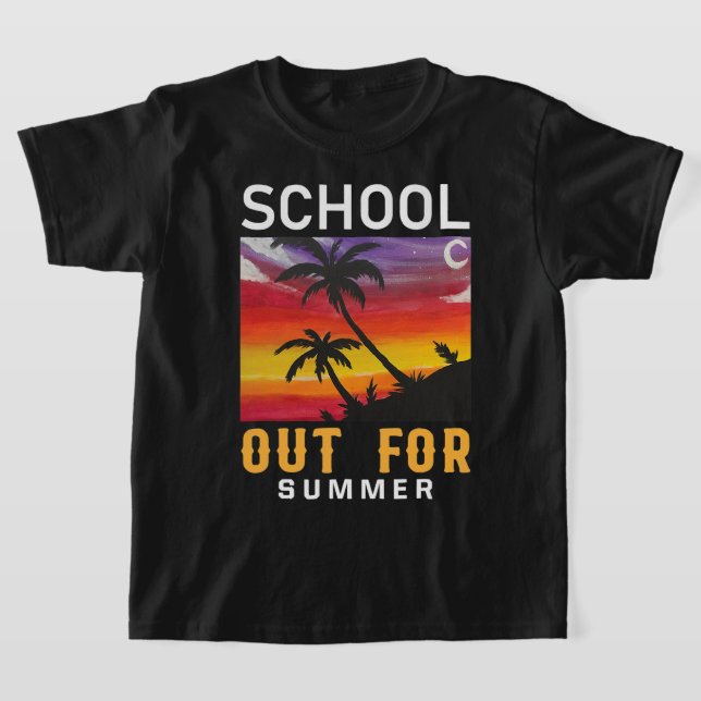 Camiseta Escolas Fora Para O Verão Do Dia Passado Da Escola (Postura )