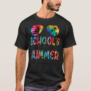 Camiseta Escolas Fora Para O Verão Para A Vida Leopardo Tie